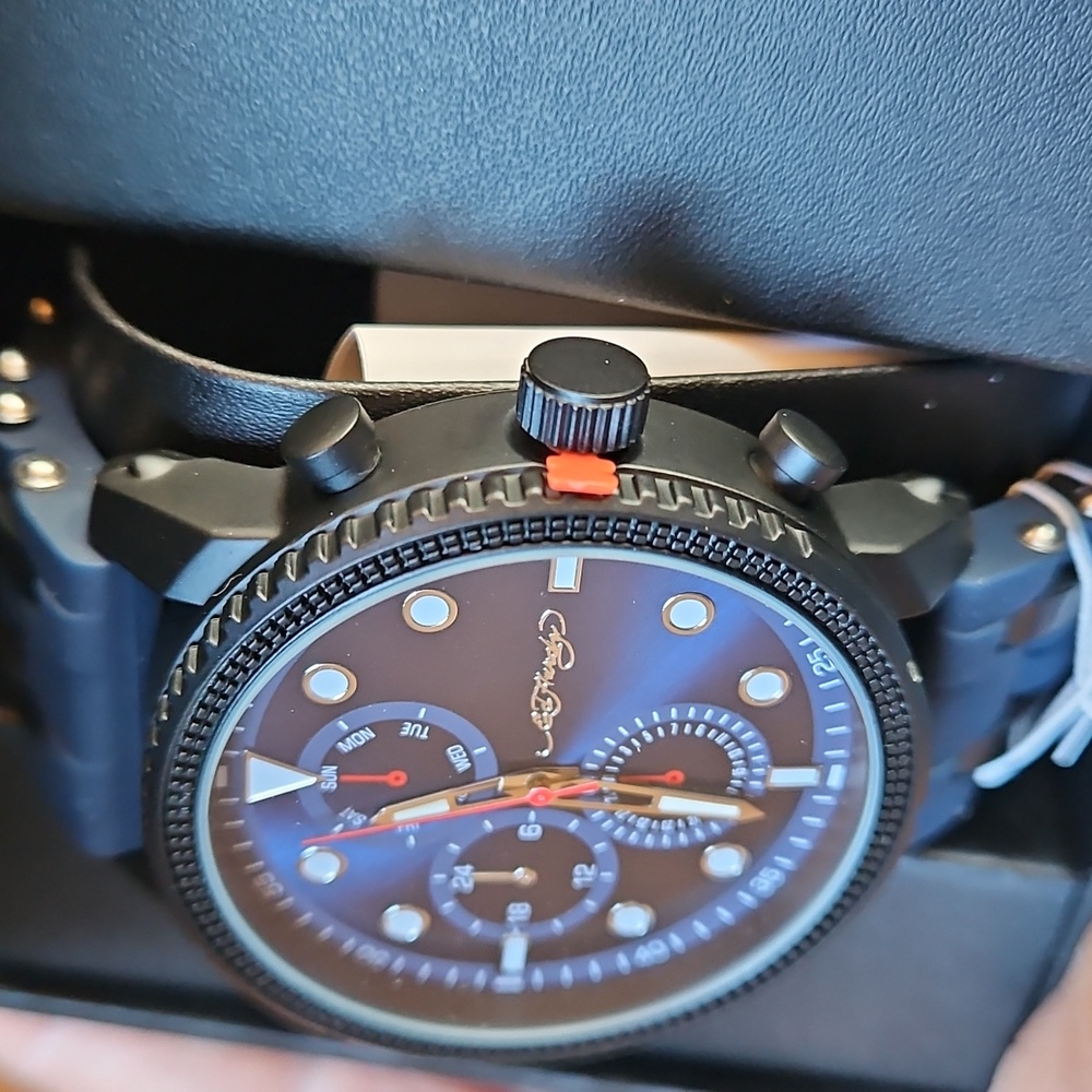 Ed Hardy Men's Blue Strap Watch - Picture 7 of 7